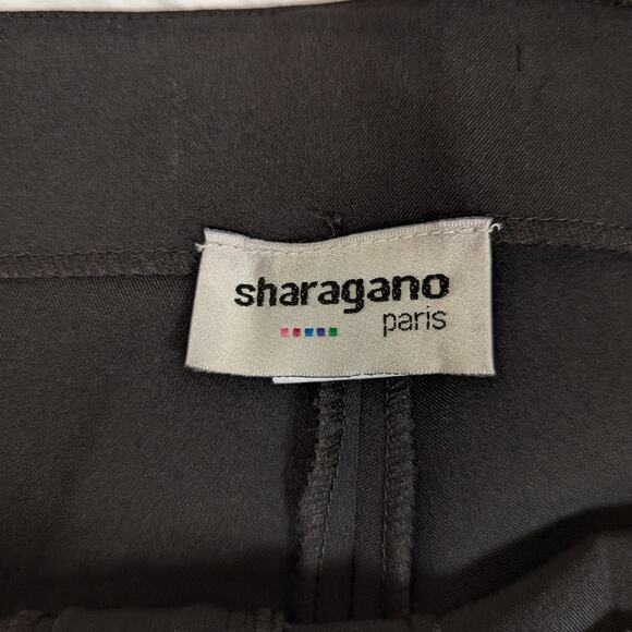 Y2K Vintage Sharagano Split Leg Flare Pants Black Size Large - Picture 3 of 9